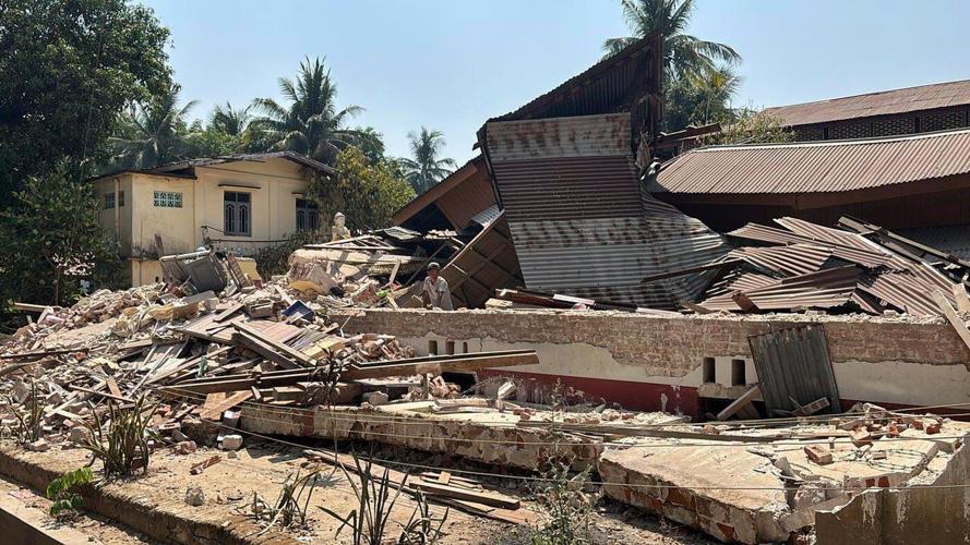 Smell of death permeates Myanmar cities after quake kills over 1,600 and leaves countless buried