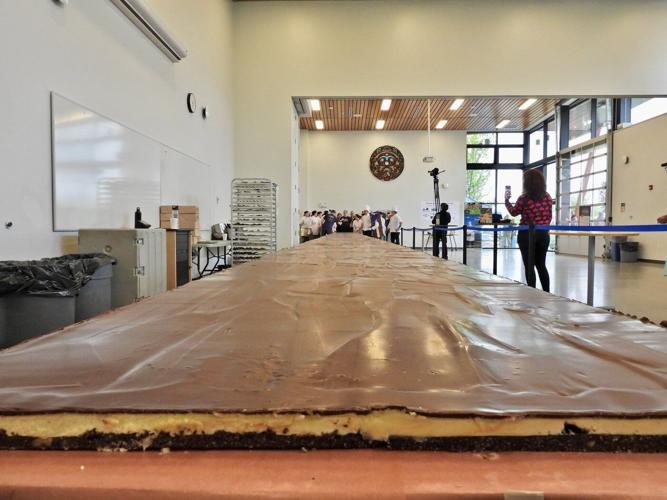 Vancouver Island University students make the world's largest Nanaimo bar