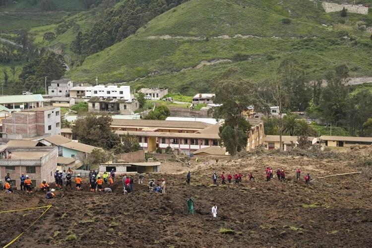Landslide in Ecuador kills at least 16, with dozens missing
