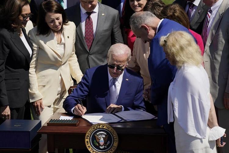 Biden pushes econ policy as Trump indictment gets attention