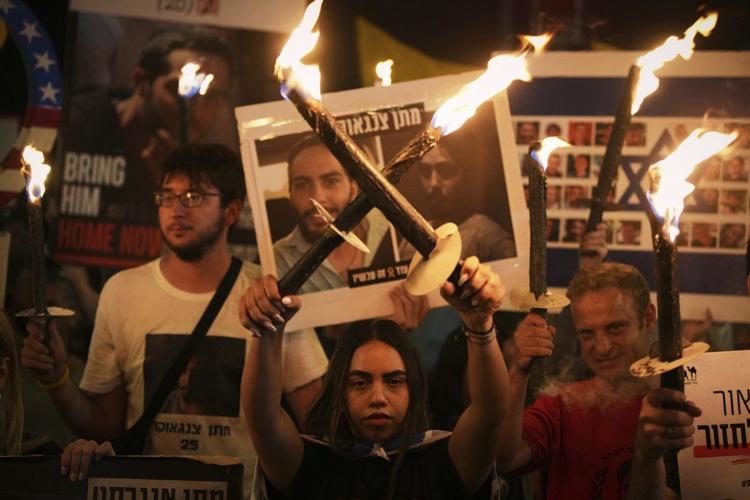 Photos show Israelis demonstrating for the release of hostages and ending the war in Gaza
