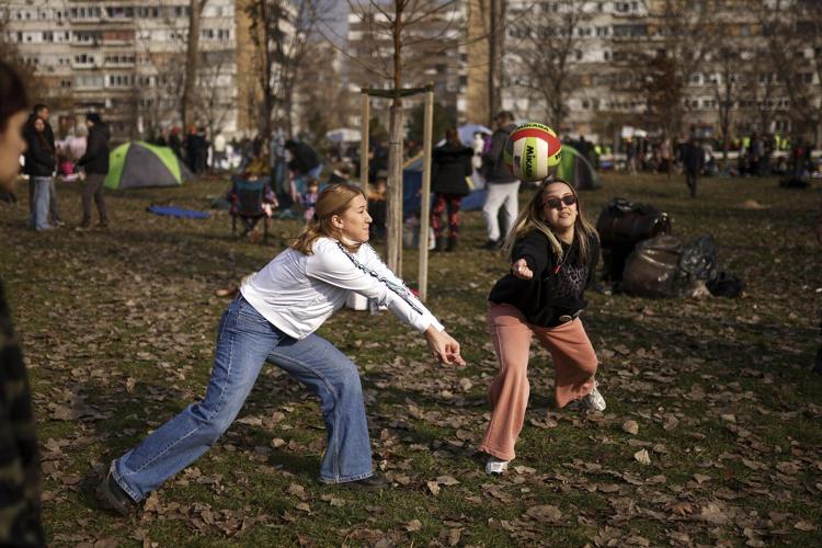 Serbia's striking students create 'festival atmosphere' to pass the time during protests