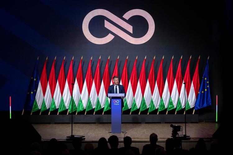 Hungarian opposition leader Magyar vows to pull Hungary back toward the West in campaign launch