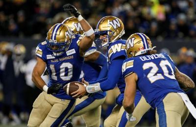 Winnipeg Blue Bombers beat B.C. Lions to secure Grey Cup berth