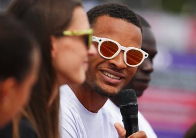 Now healthy, De Grasse shares support on managing injuries to young long jumper