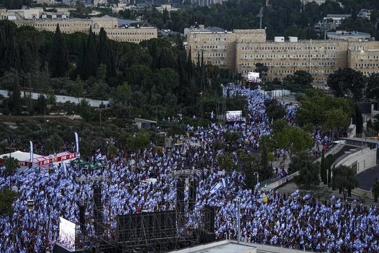 Israel's Netanyahu hospitalized as thousands protest judicial overhaul plan ahead of key vote