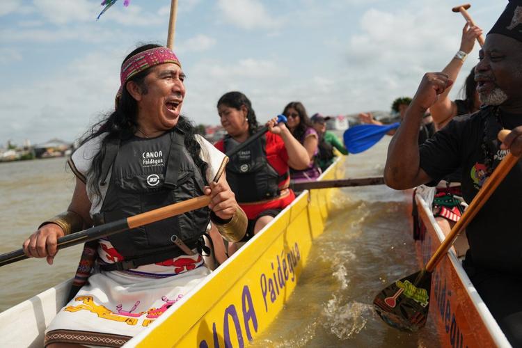 A flotilla kicks off the People's Summit for activists at UN climate talks