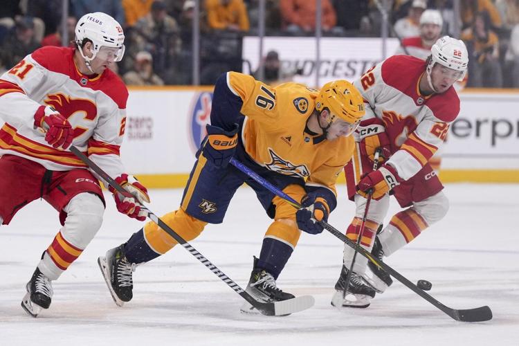 Huberdeau, Rooney lead Flames over Predators 4-3, snap eight-game road skid