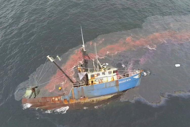3 rescued and fuel spilled from fishing boat capsized in Boston Harbor