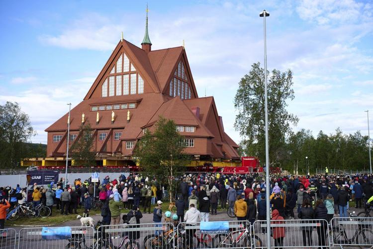 This Swedish church is being moved down the road before a mine swallows its town