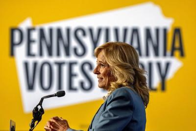 Jill Biden is out campaigning again - but not for her husband anymore. She's pumping up Harris