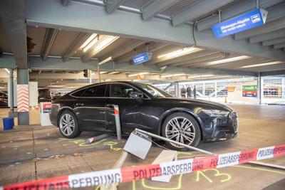 Man drives at pedestrians inside German airport garage