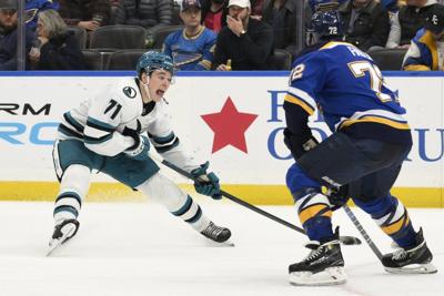 Sharks' Celebrini named NHL first star, Canucks defenceman Hughes takes second star