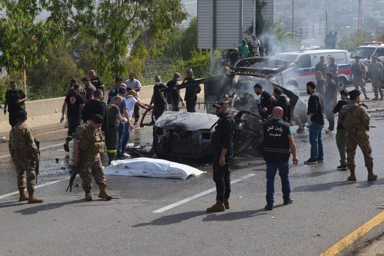 Israeli drone strikes hit highway south of Beirut, killing 8, including 2 children