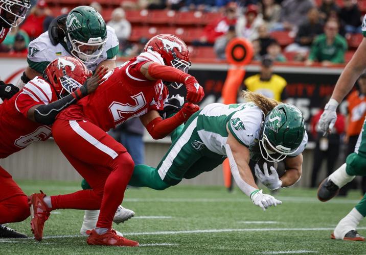 Roughriders fend off Stampeders' comeback and stiff wind at McMahon for 40-37 OT win