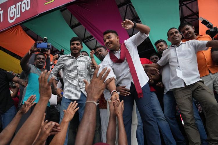 Sri Lankan opposition rallies in first major protest against Dissanayake government
