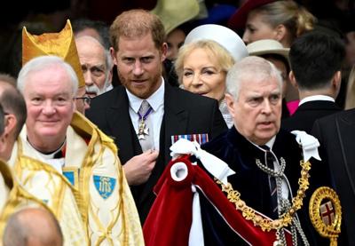 Prince Harry an odd man out at father's coronation spectacle