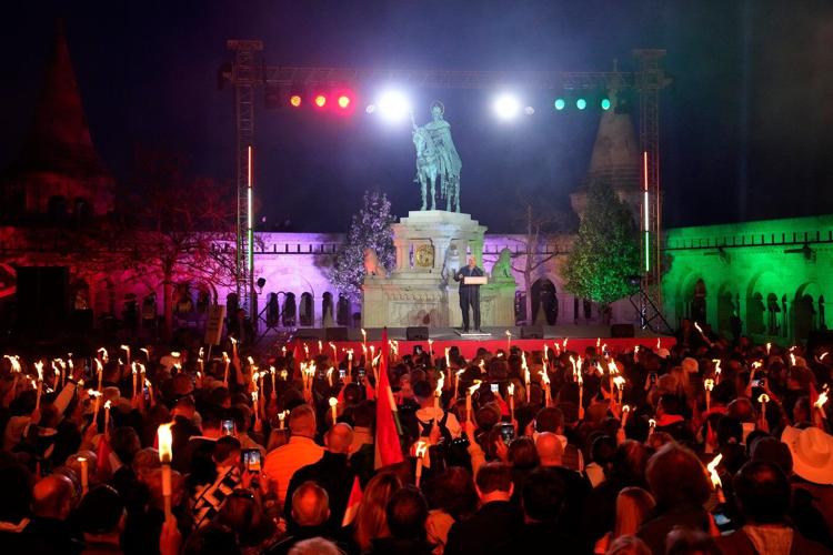 Hungarian election rivals Orbán and Magyar make final push for votes on eve of poll