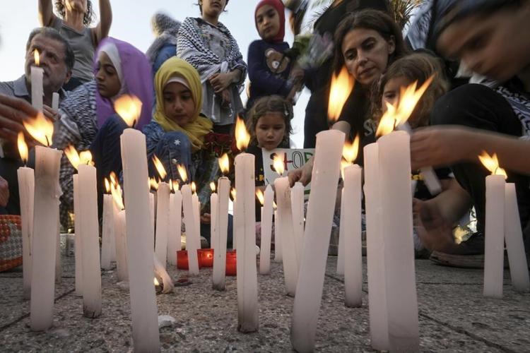 Officials say an Israeli strike in southern Lebanon kills two people near a hospital