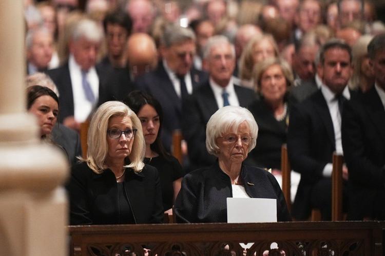 Respect and remembrance for Cheney from Bush, Biden and past vice presidents as Trump is excluded