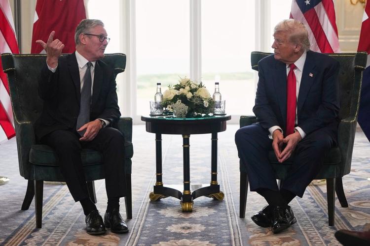 Britain's prime minister presses Trump on 'desperate' situation in Gaza during meeting in Scotland