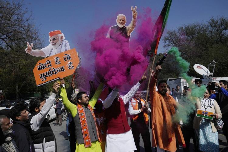 Modi’s party wins most seats in high-stakes state election in the New Delhi region