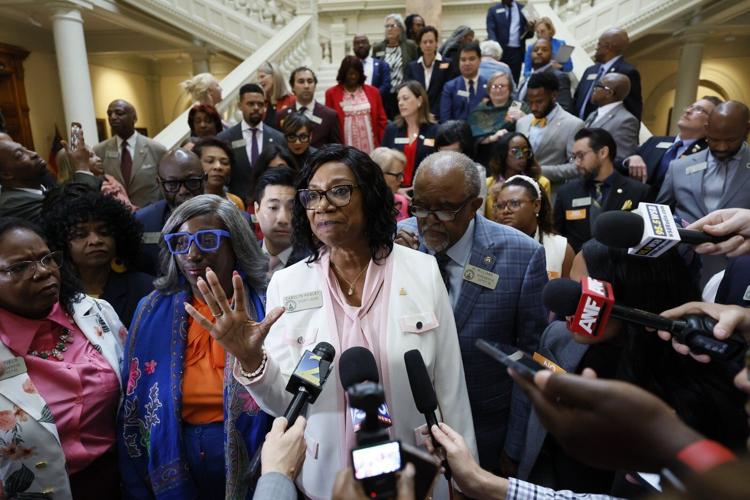 Georgia Democrats' frustration with anti-transgender bills boils over into a walkout