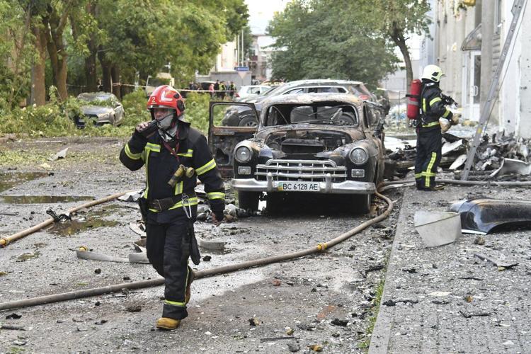 Russian drone, cruise missile and bomb attacks kill at least 6 in Ukraine