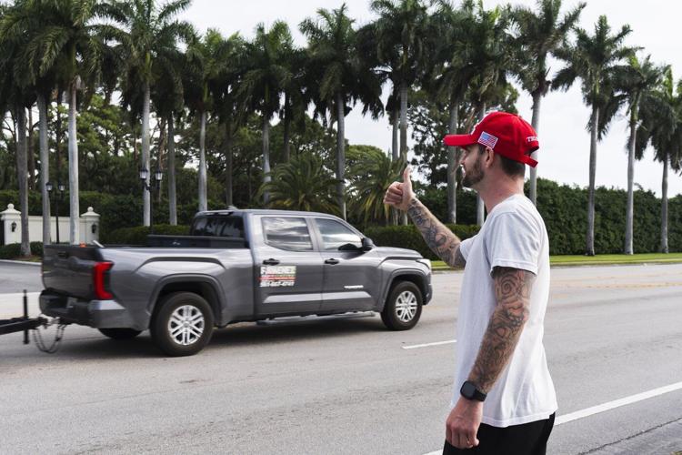 A weekend ritual for Trump's Florida die-hards to get a brief glimpse of their political hero