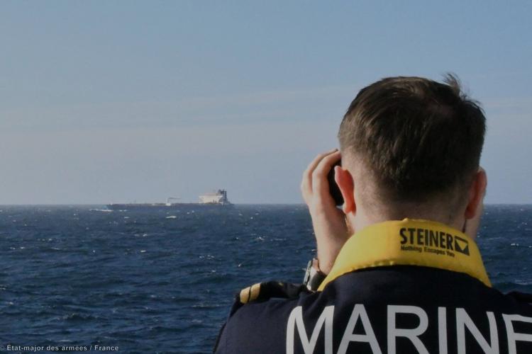 France's navy intercepts an oil tanker in the Mediterranean sailing from Russia