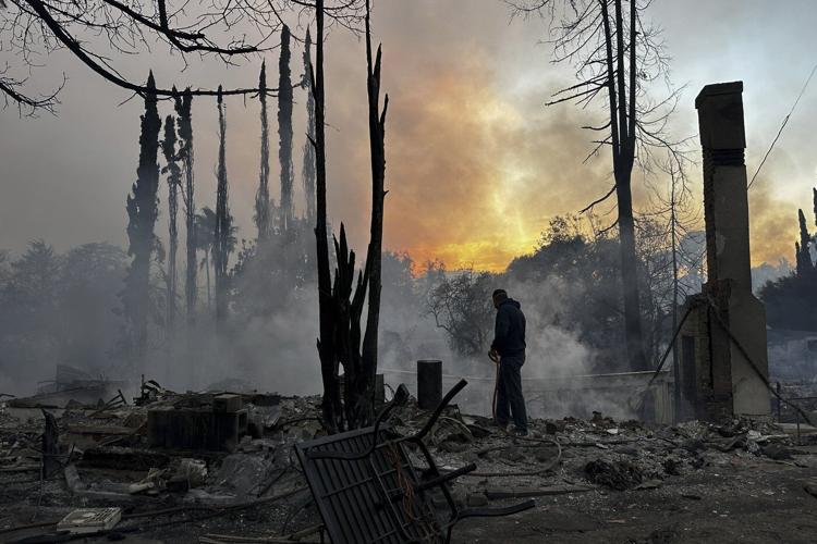 Far from wildfire flames, residents of sunny Los Angeles go about their lives in disquiet and fear