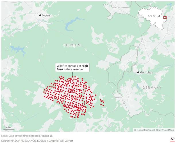 Belgian wildfire approaches Germany despite rain as Greece probes deadly blaze