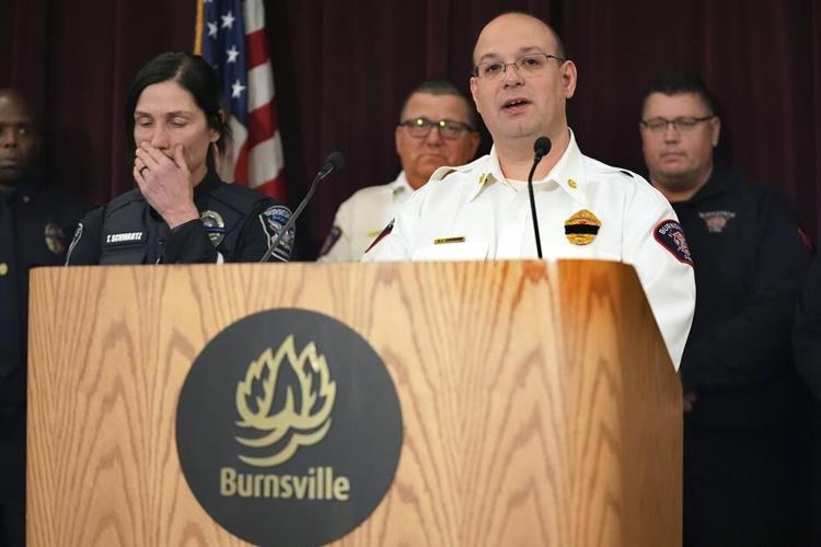 Minnesota community mourns 2 officers, 1 firefighter killed at the scene of a domestic call