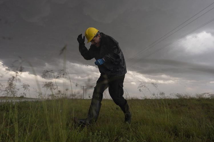 Ping, ping ping. Here's what it's like to drive into a big hailstorm in the name of science