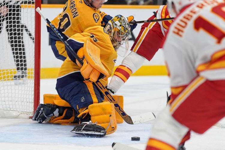Michael Bunting leads the Nashville Predators past the Calgary Flames 4-2