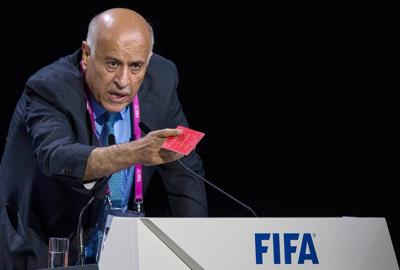 Head of Palestinian soccer says he wasn't granted US visa to attend World Cup