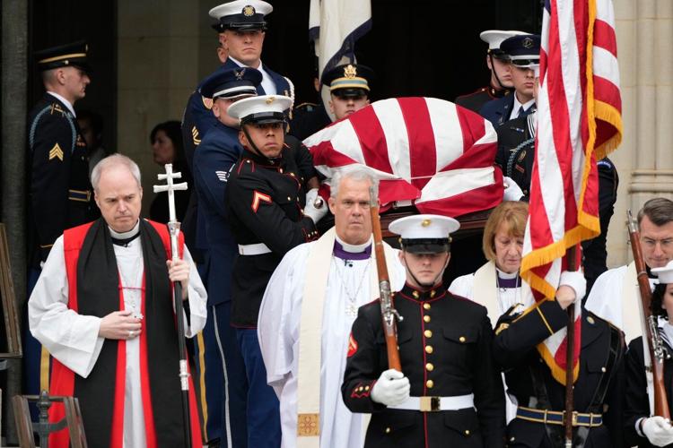 Respect and remembrance for Cheney from Bush, Biden and past vice presidents as Trump is excluded