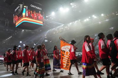 Ouverture des Jeux autochtones de l'Amérique du Nord à Halifax en présence de Trudeau