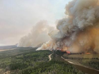 More than 10,000 squares kilometres of land has burned in Alberta due to wildfires