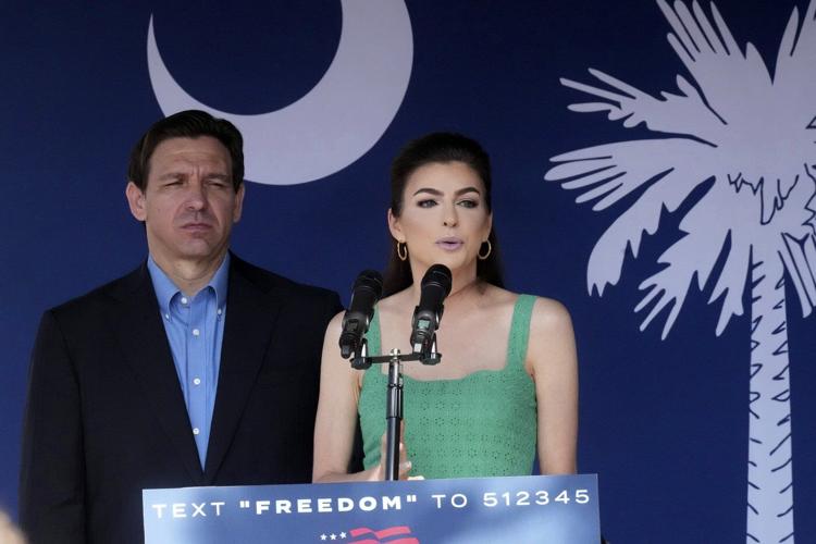 Ron DeSantis talks up his wife as next Florida governor and takes a shot at Trump's pick