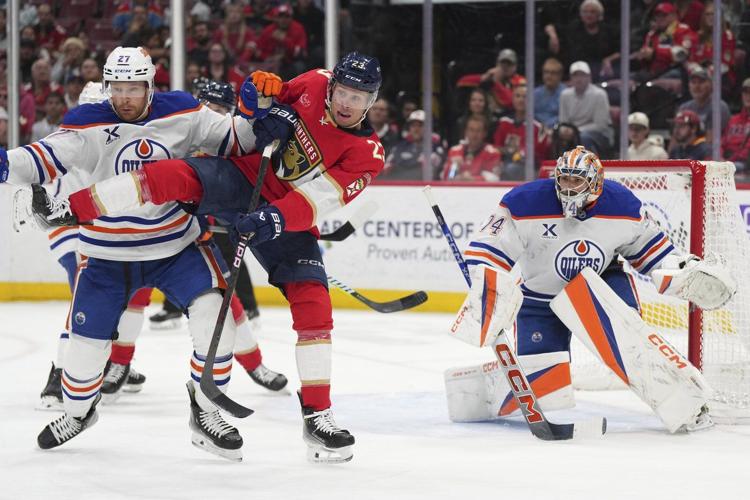 Schmidt, Verhaeghe help Panthers top Oilers 4-3 in Cup final rematch