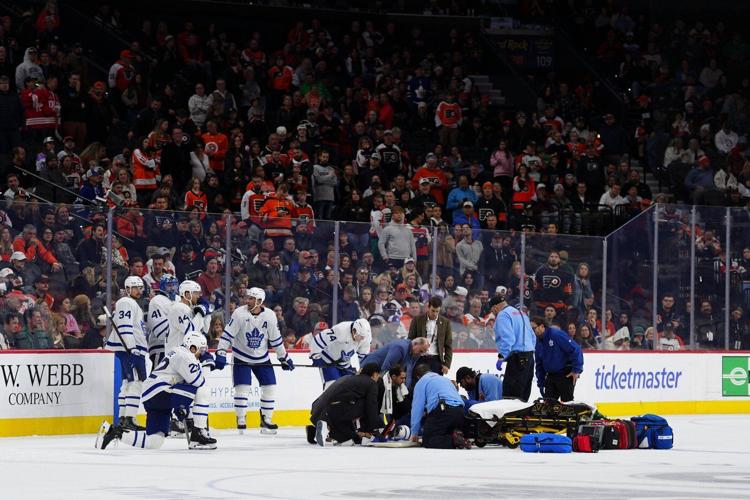 Chris Tanev hospitalized after collision in Maple Leafs' win