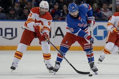 Shesterkin posts shutout as Rangers douse Flames 2-0