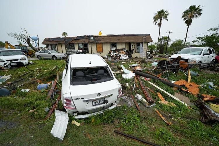 One killed as tornado hits south Texas near the Gulf coast, damaging dozens of homes