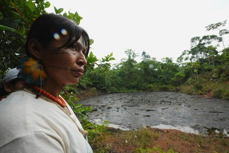 Indigenous women tour Ecuador oil field as warning against Amazon drilling expansion