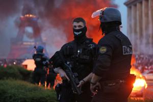 Paris police detain dozens after violence erupts during celebrations of PSG's Champions League title