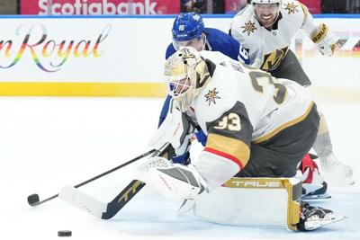 Keefe ejected late as Knights down Leafs 6-2 to snap Toronto's seven-game win streak