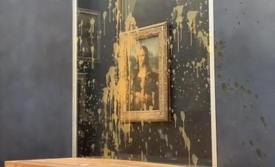 French farmers aim to put Paris 'under siege' in tractor protest. Activists hurl soup at 'Mona Lisa'