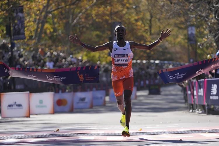 Abdi Nageeye of the Netherlands and Sheila Chepkirui of Kenya win the New York City Marathon