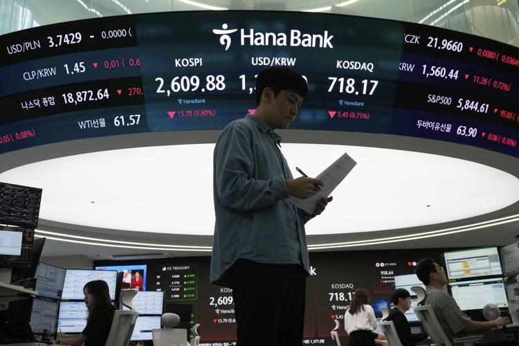Asian shares slip as worries about U.S. debt send Wall St tumbling